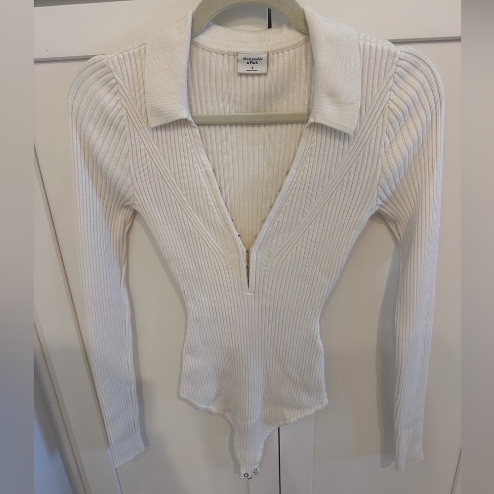 Abercrombie & Fitch Hook-and-Eye Sweater Bodysuit